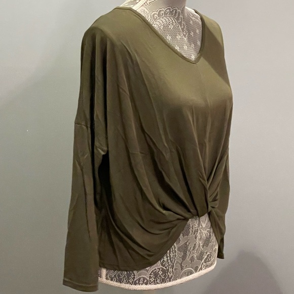 Long Sleeve Top with Knot Waist - Picture 2 of 4